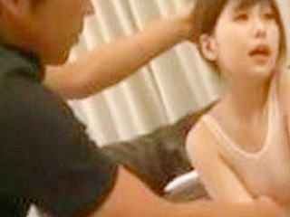 Japanese Babe with Nipple Slip in Steamy Tokyo Threesome